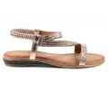 Rose-Brown - Back - Lunar Womens-Ladies Blaise II Sandals