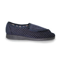 Navy - Back - Goodyear Mens Columbus II Checked Slippers