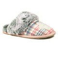 Pink - Front - Lazy Dogz Womens-Ladies Poppy Faux Fur Lined Slippers