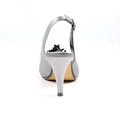 Dark Grey - Back - Lunar Womens-Ladies Ankara Satin Court Shoes