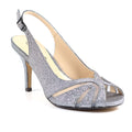 Pewter - Front - Lunar Womens-Ladies Sariyah Sling Back Court Shoes