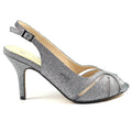 Pewter - Pack Shot - Lunar Womens-Ladies Sariyah Sling Back Court Shoes