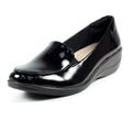 Black - Lifestyle - Lunar Womens-Ladies Elsbeth Leather Glossy Shoes