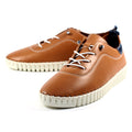 Tan - Front - Lunar Womens-Ladies Flamborough Leather Shoes