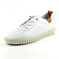 White - Side - Lunar Womens-Ladies Flamborough Leather Shoes