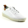 White - Lifestyle - Lunar Womens-Ladies Flamborough Leather Shoes