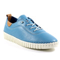 Mid Blue - Lifestyle - Lunar Womens-Ladies Flamborough Leather Shoes