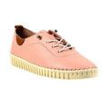 Light Pink - Front - Lunar Womens-Ladies Flamborough Leather Shoes