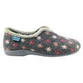 Grey - Back - Lunar Womens-Ladies Sundance Felt Slippers