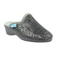 Grey - Front - Lunar Womens-Ladies Darlene Wedge Slippers