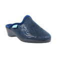 Blue - Front - Lunar Womens-Ladies Darlene Wedge Slippers