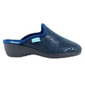 Blue - Back - Lunar Womens-Ladies Darlene Wedge Slippers