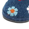 Blue - Pack Shot - Lunar Womens-Ladies Anther Felt Slippers