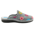 Grey - Side - Lunar Womens-Ladies Anther Felt Slippers