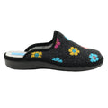 Black - Side - Lunar Womens-Ladies Anther Felt Slippers