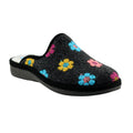 Black - Front - Lunar Womens-Ladies Anther Felt Slippers