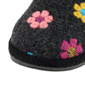 Black - Pack Shot - Lunar Womens-Ladies Sepal Felt Slippers