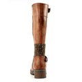 Brown - Back - Lunar Womens-Ladies Wargate Long Boots