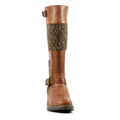 Brown - Close up - Lunar Womens-Ladies Wargate Long Boots