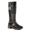 Black - Front - Lunar Womens-Ladies Wargate Long Boots