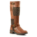 Brown - Front - Lunar Womens-Ladies Wargate Long Boots