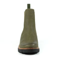 Olive - Close up - Lunar Womens-Ladies Morgan Suede Ankle Boots