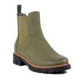 Olive - Front - Lunar Womens-Ladies Morgan Suede Ankle Boots