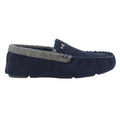 Blue - Side - Lazy Dogz Mens Worley Suede Slippers