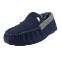 Blue - Pack Shot - Lazy Dogz Mens Worley Suede Slippers