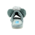 Grey - Back - Lunar Womens-Ladies Ocelot Print Slippers