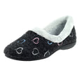 Black - Close up - Lunar Womens-Ladies Sandino Slippers