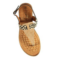 Beige - Side - Lunar Womens-Ladies Gina Sandals