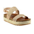 Rose Gold - Front - Lunar Womens-Ladies Lloyd Sandals