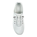 White - Side - Lunar Womens-Ladies Abbie Leather Plimsolls