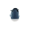 Blue - Back - Lunar Womens-Ladies Abbie Leather Plimsolls