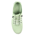 Mint - Side - Lunar Womens-Ladies Abbie Leather Plimsolls