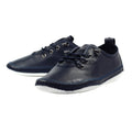 Navy - Front - Lunar Womens-Ladies Abbie Leather Plimsolls