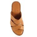 Tan - Side - Lunar Womens-Ladies Gwen Leather Sandals