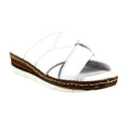 White - Front - Lunar Womens-Ladies Gwen Leather Sandals