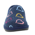 Navy - Front - Lunar Womens-Ladies Joyful Slippers