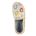 Beige - Pack Shot - Lunar Womens-Ladies Joyful Slippers