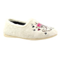 White - Front - Lazy Dogz Womens-Ladies Escape Slippers