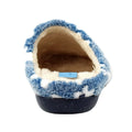 Blue - Back - Lunar Womens-Ladies Plumeria Mule Slippers