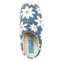 Blue - Close up - Lunar Womens-Ladies Plumeria Mule Slippers