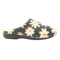 Grey - Side - Lunar Womens-Ladies Plumeria Mule Slippers