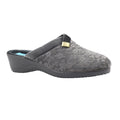 Grey - Front - Lunar Womens-Ladies Amaretto Mule Slippers