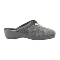 Grey - Side - Lunar Womens-Ladies Amaretto Mule Slippers