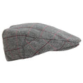 Green-Grey - Front - Mens Traditional Lined Flat Cap