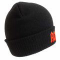 Black-Red - Side - AC-DC Appliqué Logo Beanie