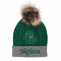 Green-Grey - Front - Harry Potter Slytherin Pom Pom Beanie